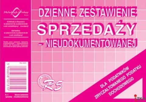 R5N_Dzienne zestawienie sprzedaży (nieudokumentowanej) A6 MICHALCZYK