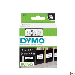 Taśma DYMO D1 - 24 mm x 7 m, czarny / biały S0720930 do drukarek etykiet (X)