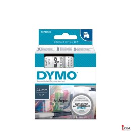 Taśma DYMO D1 - 24 mm x 7 m, czarny / przezroczysty S0720920 do drukarek etykiet (X)