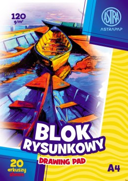 Blok rysunkowy ASTRA A4 120g, biały 20kartek 106111001