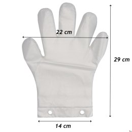 Rękawice foliowe jednorazowe uniwersalne ZRYWKI (100op po 100 sztuk) 2 otwory