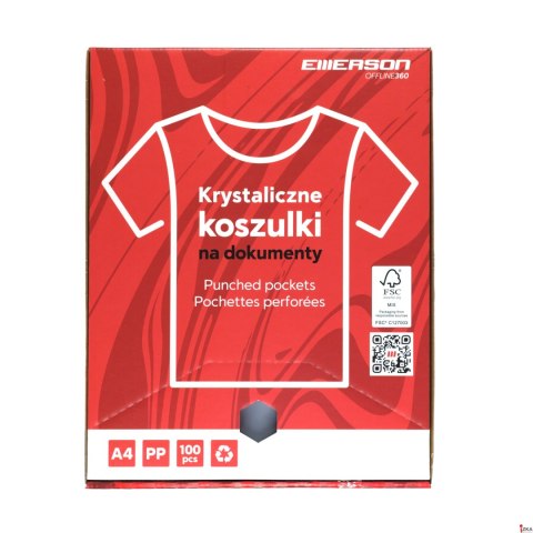 Koszulki krystaliczne A4 45mic., w kartonie (100szt) EMERSON arbkoszulkakrys_100 Koszulki krystaliczne A4 45mic., w kartonie (100szt) EMERSON arbkoszulkakrys_100