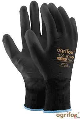 Rękawice powlekane poliuretanem 10 czarno-czarne OGRIFOX