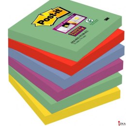 Bloczek samoprzylepny POST-IT_ Super sticky (654-6SS-MAR), 76x76mm, 6x90 kart., paleta marrakesz, 3M-70007011854