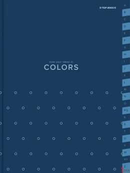 Skorowidz TOPCOLORS SZY TO A5 96K 70G kratka niebieski 400169234 Top 2000