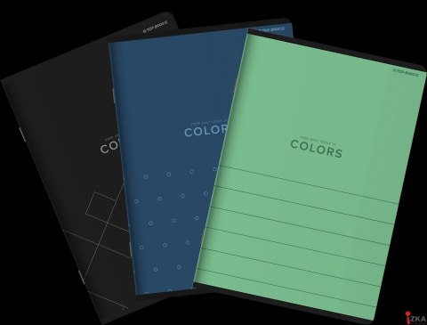 Zeszyt A4 60k, kratka z marginesem, TOP 2000, COLORS mix 400169187/400130535