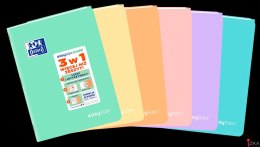 Zeszyt OXFORD PP EASYBOOK pastel A4 60k 90g mix kratka z marginesem 400161237