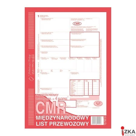 800-2 CMR międzynarodowy list przewozowy (1+4), A4 80 kartek, MICHALCZYK&PROKOP