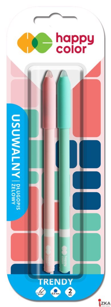 Długopis wymazywalny TRENDY 0.5mm niebieski 2 szt. na blistrze Happy Color HA 4120 01TR-3 BK2