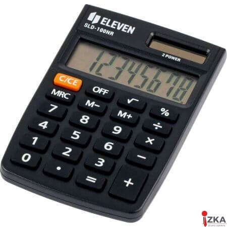 Kalkulator kieszonkowy ELEVEN SLD-100NR, 8-cyfrowy, czarny