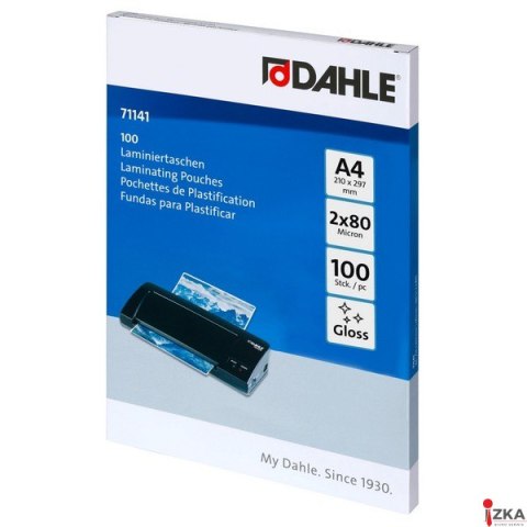 Folia do laminacji Dahle A4 (216x303mm), 160 (2x80) mikronów, 100 szt. w opakowaniu