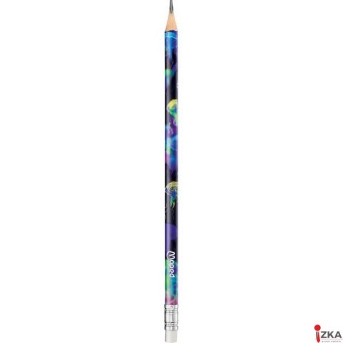 Ołówek z gumką Deepsea HB Maped 851802 Ołówek z gumką Deepsea HB Maped 851802