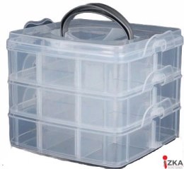 Organizer pojemnik 18 przegródek 3 warstwy 15x15x12,5cm P2007623