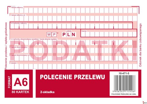 471-5 Podatki Polecenie Przelewu MICHALCZYK&PROKOP A6 80 kartek