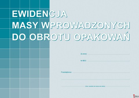 S-220-1 Ewidencja masy wprowadzonych do obrotu opakowań A4 MICHALCZYK I PROKOP