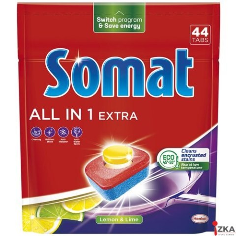 SOMAT Tabletki do zmywarki 44 szt. All in one Extra Lemon 09251