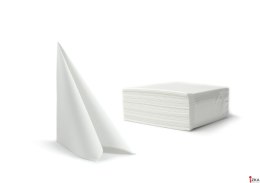 Serwetki 40x40cm fizelina op.50szt białe 6103C