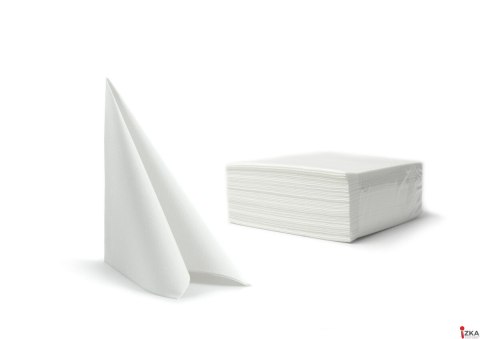 Serwetki 40x40cm fizelina op.50szt białe 6103C