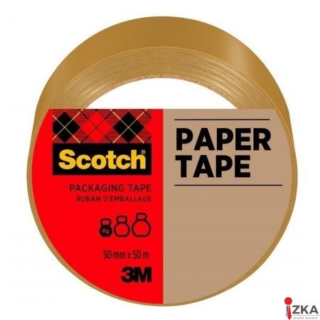 Taśma pakowa SCOTCH® Mailing , papierowa, 50mm x50m, 1szt., brązowa 7100301050 Taśma pakowa SCOTCH® Mailing , papierowa, 50mm x50m, 1szt., brązowa 7100301050