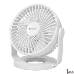 Wentylator biurkowy z akumulatorem USB-C, biały, 1200MAH 5W SAVIO AD-01