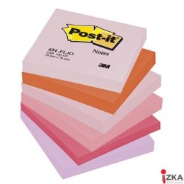 Blocz.76x76 p.RADOSNA 654FLJO 6szt.POST-IT 3M FT510283458