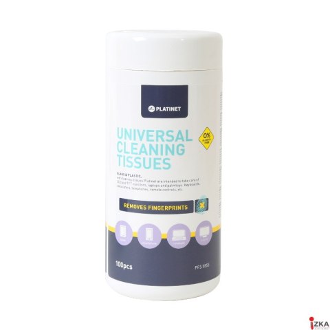 Chusteczki do czyszczenia plastików, szkła i obudów PLATINET PFS5855 100szt