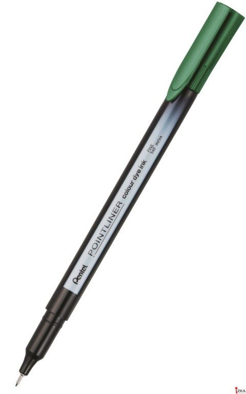 Cienkopis pointliner colour, zielony z tuszem na bazie wody, S40-D PENTEL