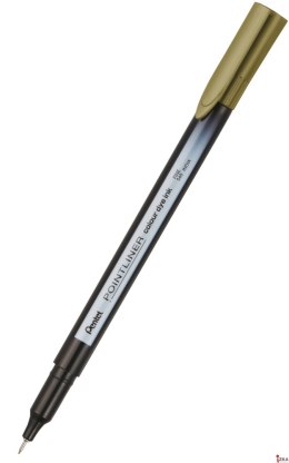 Cienkopis pointliner colour, złoto-brązowy z tuszem na bazie wody, S40-E4 PENTEL
