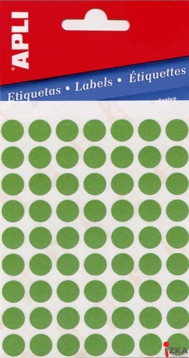 Etykieta Q8mm AP2047 zielona APLI