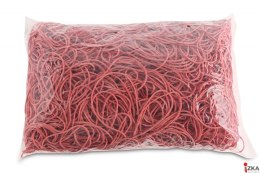 Gumki recepturki OFFICE PRODUCTS, średnica 100mm, 1,5x1,5mm, 60% kauczuku, 1000g, zgrzewka, czerwone