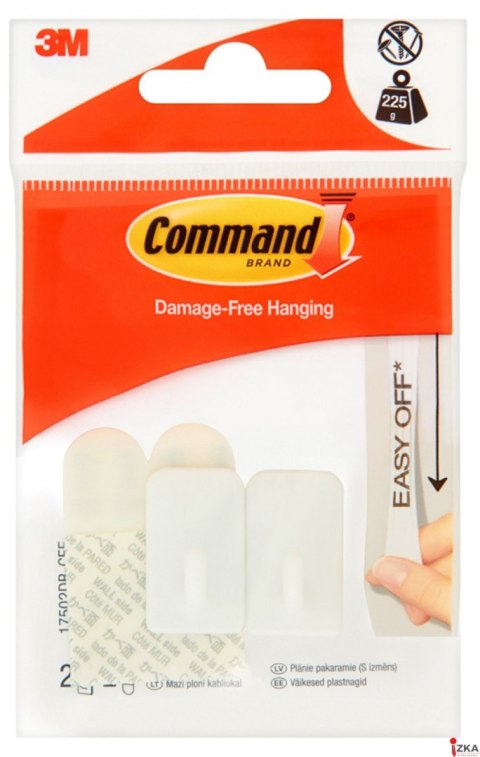 Hak wielokrotnego użytku COMMAND_ Basic (17502DB-CEE), z metalowym uchwytem, mały, biały