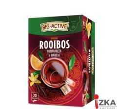 Herbata BIG-ACTIVE Rooibos pomarańcza i wanilia 20t czerwona