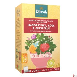 Herbata DILMAH mandarynka, róża i grejpfrut 20t ziołowo-owocowa