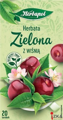 Herbata HERBAPOL Zielona z wiśnią 20t