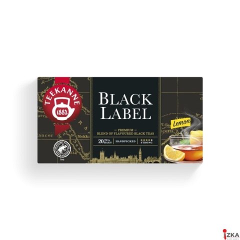 Herbata TEEKANNE Black Label cytryna 20 kopert czarna