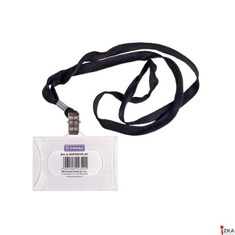 Identyfikator z czarną taśmą 88*55 DONAU 8347001PL-01