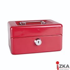Kasetka na pieniądze czerwona DONAU mała 152x115x80mm 5231001PL-04