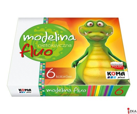 Modelina 6 kolorów fluo Sweet Colours 01426 KOMA-PLAST