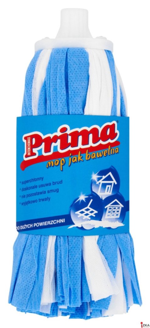 Mop paskowy PRIMA, do dużych powierzchni, niebiesko-biały
