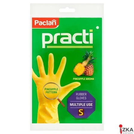 PACLAN Rękawice gumowe S żółte 00001