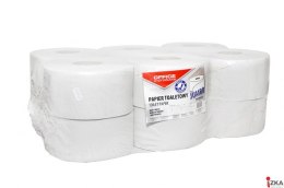 Papier toaletowy makulaturowy Jumbo, 1-warstwowy, 120m, 12szt., biały, typu OFFICE PRODUCTS 22046139-14