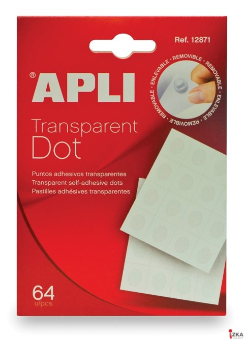 Pinezka mocująca bezbarwna usuwalna(64)AP12871 APLI