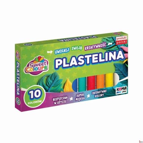 Plastelina 10 kolorów 01532 Sweet Colours 01532 KOMA-PLAST