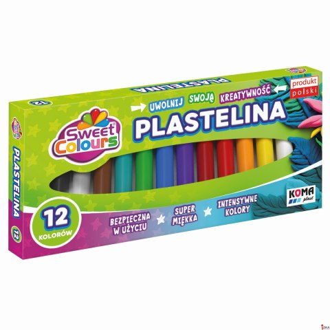 Plastelina 12 kolorów Sweet Colours 01549 KOMA-PLAST