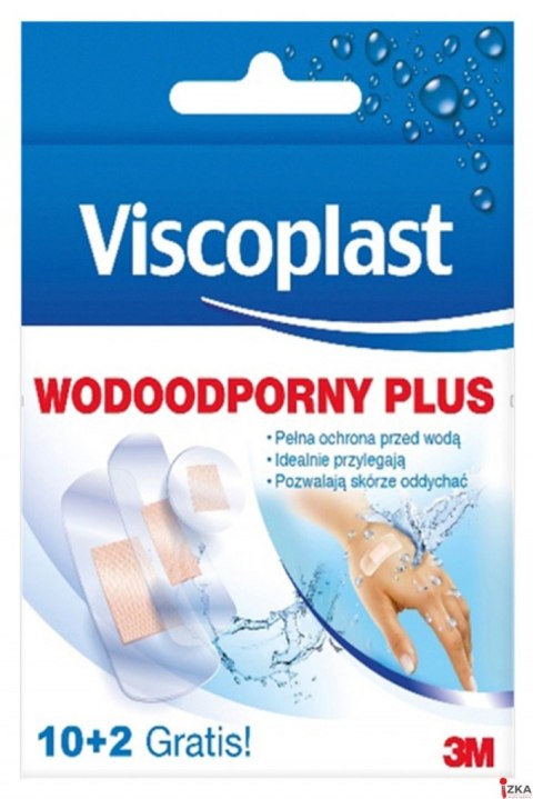 Plaster wodoodporny VISCOPLAST Plus, 10szt.+2szt.GRATIS