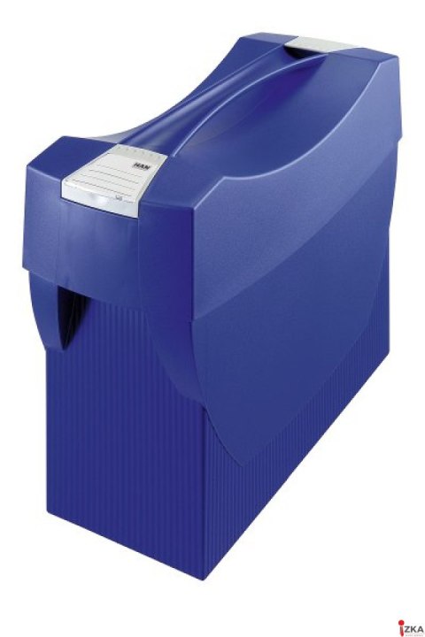 Pojemnik A4 z wiekiem na teczki zawieszkowe PS SWING niebieski HN190114-10