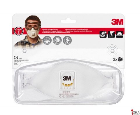 Półmaska ochronna z zaworkiem 3M Cool Flow FFP2 (9322+), przeciw pyłom i mgłom