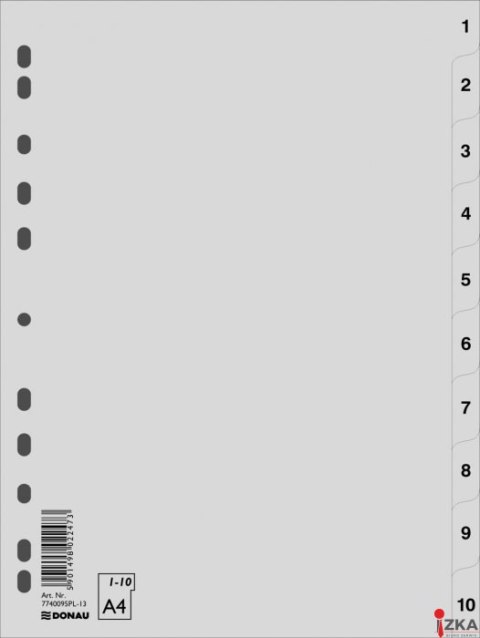 Przek.A4 1-10 PP szar.7740095 PL-13 DONAU/B470410
