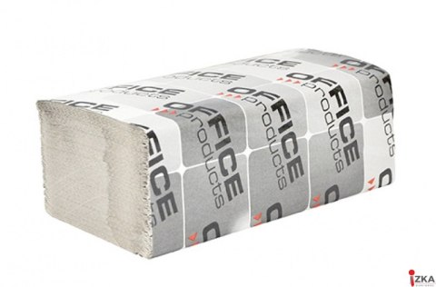 Ręczniki składane ZZ makulaturowe ekonomiczne , 1-warstwowe, 4000 listków, 20szt., szare, typu OFFICE PRODUCTS 22047241-10