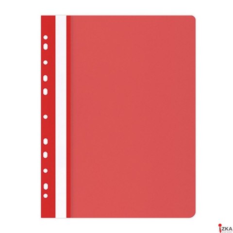 Skoroszyt , PP, A4, miękki, 100/170mikr., wpinany, czerwony, typu OFFICE PRODUCTS 21104121-04